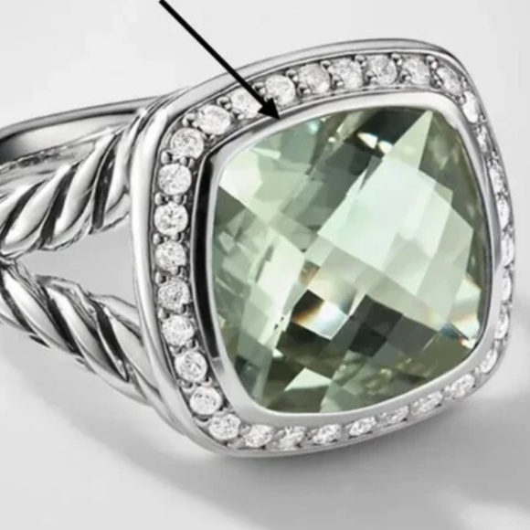 David Yurman Sterling Silver Split Shank Two-Tone Albion Ring - Size 7 - Picture 1 of 5